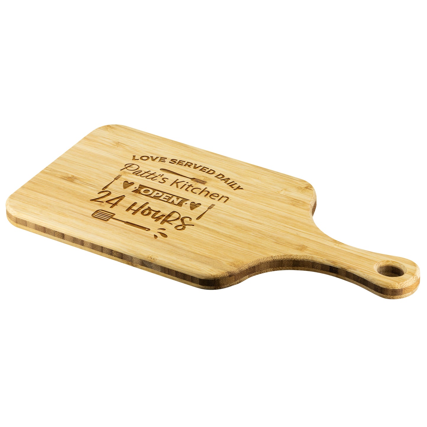 Wood Cutting Board with Handle