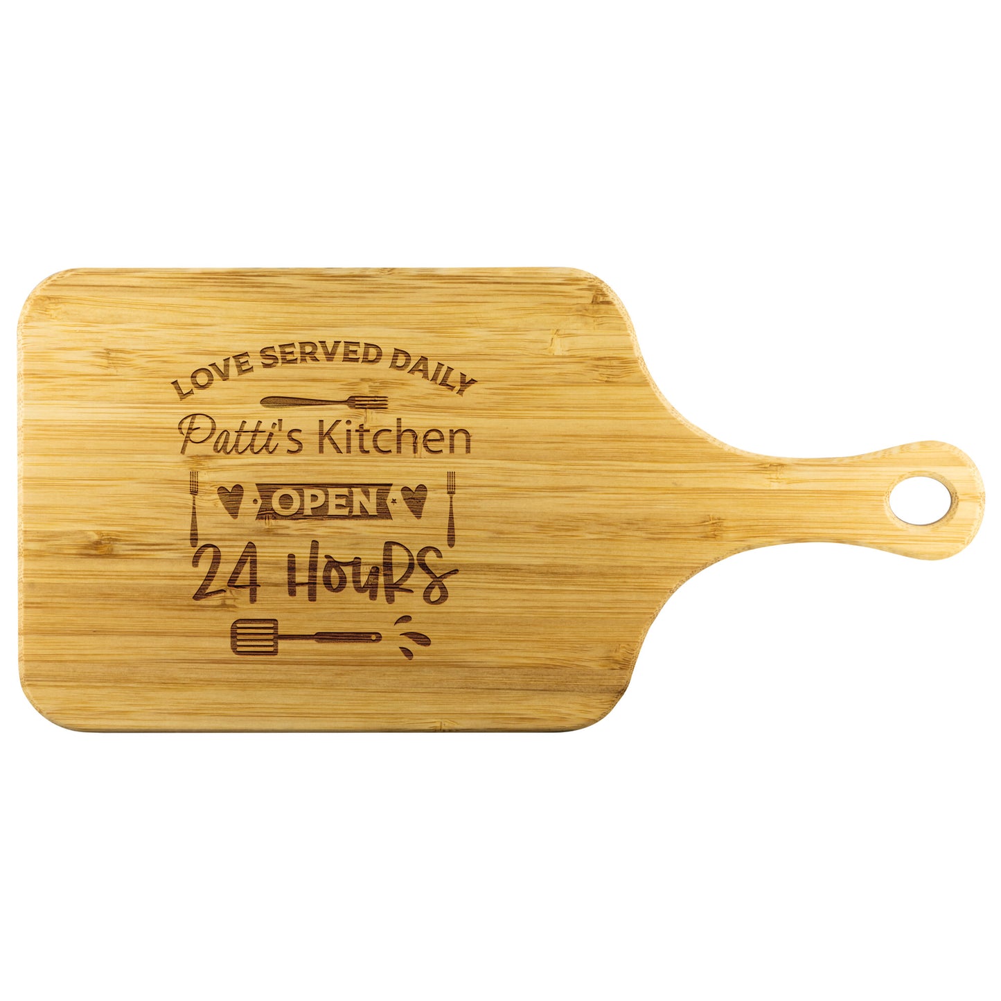 Wood Cutting Board with Handle